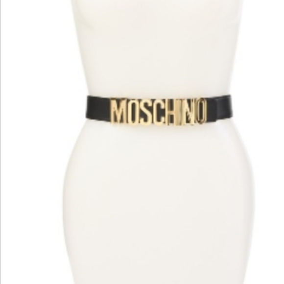MOSCHINO Black Logo Belt - Picture 8 of 8